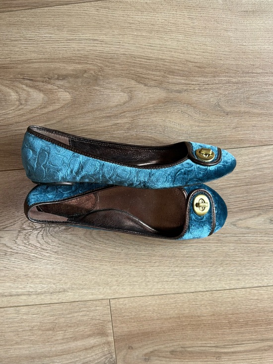 Coach Shoes - Coach Ballerina Flats with Gold Turnlock
